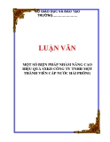 LUẬN VĂN: MỘT SỐ BIỆN PHÁP NHẰM NÂNG CAO HIỆU QUẢ SXKD CÔNG TY TNHH MỘT THÀNH VIÊN CẤP NƯỚC HẢI PHÕNG