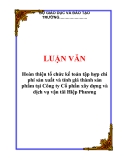 Luận văn  báo cáo đề tài : Hoàn thiện tổ chức kế toán tập hợp chi phí sản xuất và tính giá thành sản phẩm tại Công ty Cổ phần xây dựng và dịch vụ vận tãi Hiệp Phương