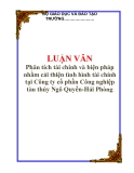  LUẬN VĂN: Phân tích tài chính và biện pháp nhằm cải thiện tình hình tài chính tại Công ty cổ phần Công nghiệp tàu thủy Ngô Quyền-Hải Phòng