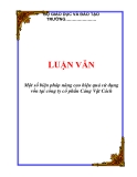 LUẬN VĂN: Một số biện pháp nâng cao hiệu quả sử dụng vốn tại công ty cổ phần Cảng Vật Cách