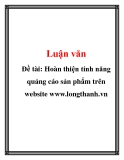 Đề tài: Hoàn thiện tính năng quảng cáo sản phẩm trên website www.longthanh.vn