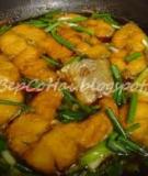 Cá Bông Lau Kho Hành