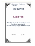 Luận văn: Hoàn thiện công tác hạch toán kế toán doanh thu, chi phí và xác định kết quả kinh doanh tại công ty TNHH Mai Huyền