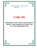 Luận văn: Hoàn thiện tổ chức công tác kế toán nguyên vật liệu - công cụ dụng cụ tại Công ty nạo vét và xây dựng đường thuỷ I