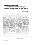 Báo cáo " Kiến nghị sửa đổi các quy định về quyền tác giả trong bộ luật dân sự "