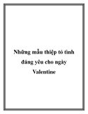 Những mẫu thiệp tỏ tình đáng yêu cho ngày Valentine