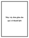 May váy đơn giản cho quý cô thanh lịch