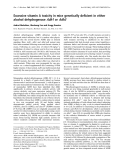 Báo cáo Y học: Excessive vitamin A toxicity in mice genetically deﬁcient in either alcohol dehydrogenase Adh1 or Adh3