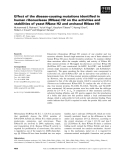 Báo cáo Y học: Effect of the disease-causing mutations identiﬁed in human ribonuclease (RNase) H2 on the activities and stabilities of yeast RNase H2 and archaeal RNase HII