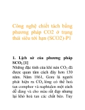 Công nghệ chiết tách bằng phương pháp CO2 ở trạng thái siêu tới hạn (SCO2)-P1