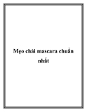 Mẹo chải mascara chuẩn nhất
