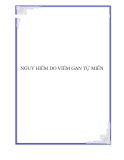 Nguy hiểm do viêm gan tự miễn