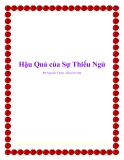 Hậu Quả của Thiếu Ngủ