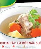 Canh khoai tây, cà rốt nấu sườn non