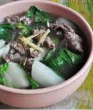 Canh rau cải thịt bò