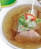 Canh thịt bò thuôn hành