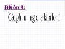 Bài tập trắc nghiệm ôn thi đại học 2007 môn hóa đề số 9
