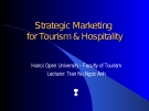 Strategic Marketing for Tourism & Hospitality