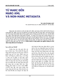 TỪ MARC ĐẾN MARC-XML V À NON-MARC METADATA