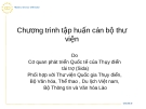 Chương trình tập huấn cán bộ thư viện