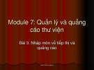 Bài 3. Nhập môn về tiếp thị và quảng cáo