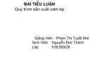 Quy trình sản xuất cam ép
