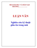 LUẬN VĂN: Nghiên cứu kỹ thuật giấu tin trong ảnh