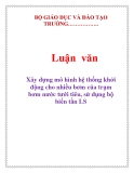 Luận văn: Xây dựng mô hình hệ thống khởi động cho nhiều bơm của trạm bơm nước tưới tiêu, sử dụng bộ biến tần LS