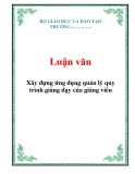 Luận văn: Xây dựng ứng dụng quản lý quy trình giảng dạy của giảng viên