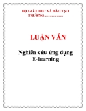 LUẬN VĂN: Nghiên cứu ứng dụng E-learning