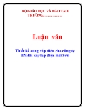 Luận văn: Thiết kế cung cấp điện cho công ty TNHH xây lắp điện Hải Sơn