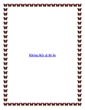 Không thấy gì thì ổn