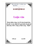 Luận văn: Hoàn thiện công t ác kế toán doanh thu, chi phí và xác định kết quả kinh doanh tại nhà máy X46 ( công ty Hải Long – BQP )