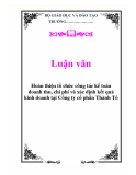 Luận văn: Hoàn thiện tổ chức công tác kế toán doanh thu, chi phí & xác định kết quả kinh doanh tại Công ty cổ phần Thành Tô