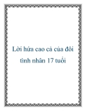 Lời hứa cao cả của đôi tình nhân 17 tuổi