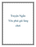 Yêu phải gái làng chơi