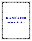 BẢY NGÀY CHO MỘT LỜI YÊU