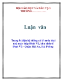  Luận văn: Trang bị điện hệ thống xử lý nước thải nhà máy thép Đình Vũ, khu kinh tế Đình Vũ - Quận Hải An, Hải Phòng