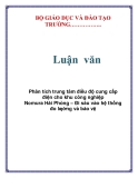 Luận văn: Phân tích trung tâm điều độ cung cấp điện cho khu công nghiệp Nomura Hải Phòng – Đi sâu vào hệ thống đo lường và bảo vệ