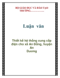 Luận văn: Thiết kế hệ thống cung cấp điện cho xã An Đồng, huyện An Dương