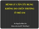 Bệnh lý cấp cứu bụng không do chấn thương ở trẻ em