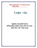 Luận văn:  Nghiên cứu,thiết kế hệ thống điều chỉnh công suất các máy phát làm việc song song