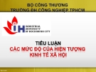 Các mức độ của hiên tượng kinh tế xã hội