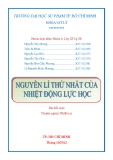 NGUYÊN LÍ THỨ NHẤT CỦA NHIỆT ĐỘNG LỰC HỌC