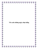 Yêu anh những ngày nhạt nắng