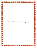 Trà chanh và cà phê đen không đường