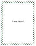 Truyện ngắn Vì sao ta yêu nhau?