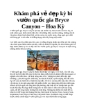 Khám phá vẻ đẹp kỳ bí vườn quốc gia Bryce Canyon – Hoa Kỳ