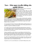 Taco – Món ngon truyền thống của người Mêxico