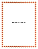 Bù Nhìn hay Búp Bê?